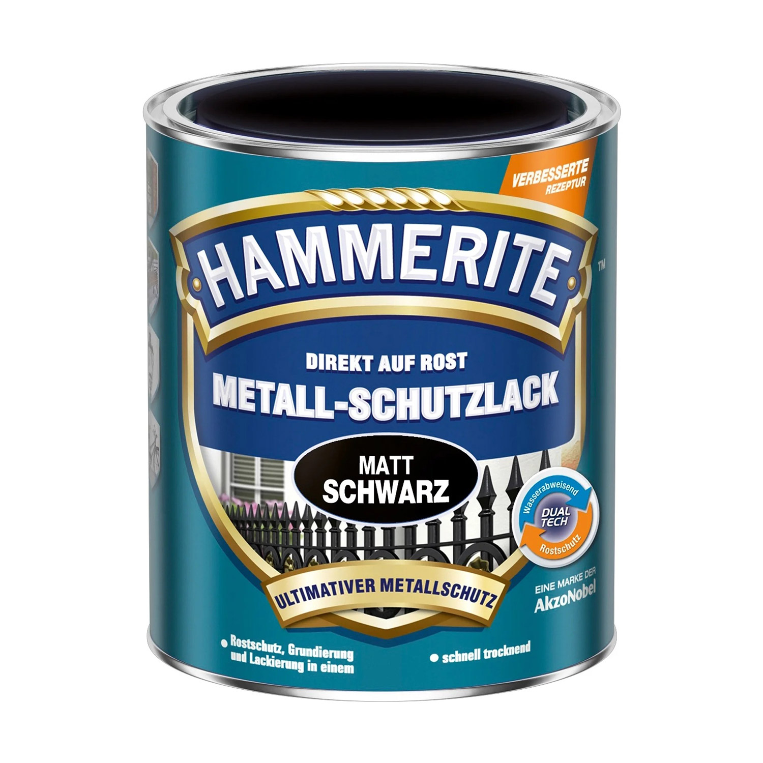 Hammerite Metall-Schutzlack » Schwarz « Rostschutz 750 ml - Matt