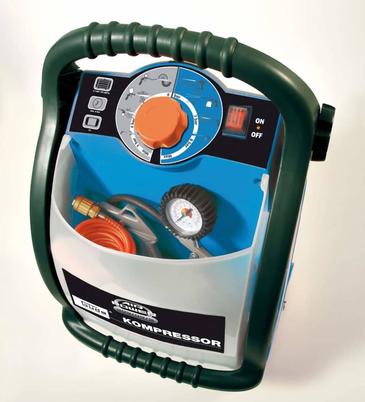 Güde ölfrei Kompressor Airpower 205/09/5, Kolbenkompressor, Druckluft