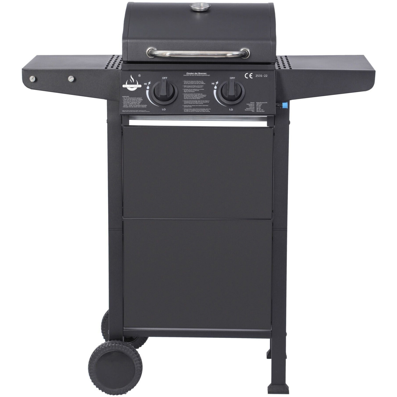 El Fuego Gasgrill » San Jose « 2 Brenner, Thermometer, 5 kW