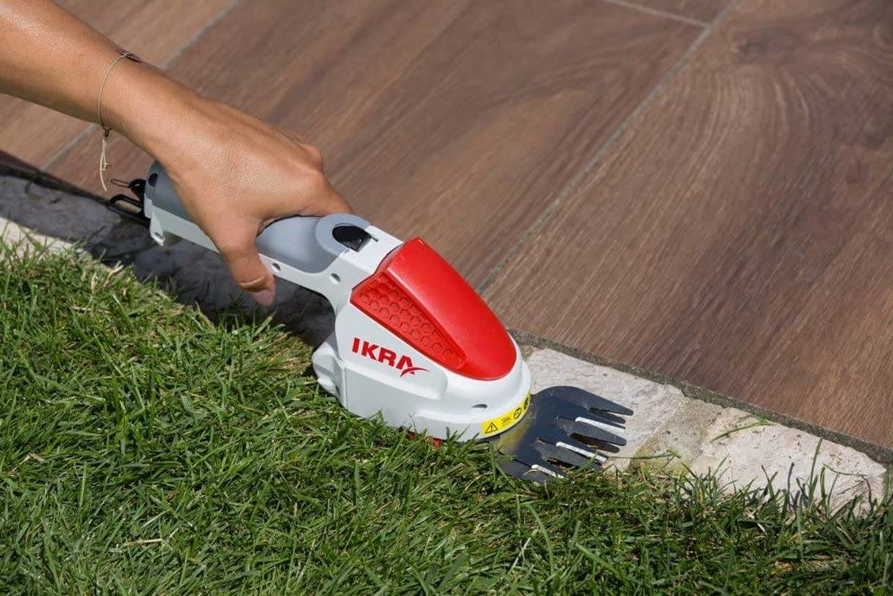 Ikra Akku-Grasschere » IGBS 1054 « Li-Ion - 2in1 Multi-Werkzeug