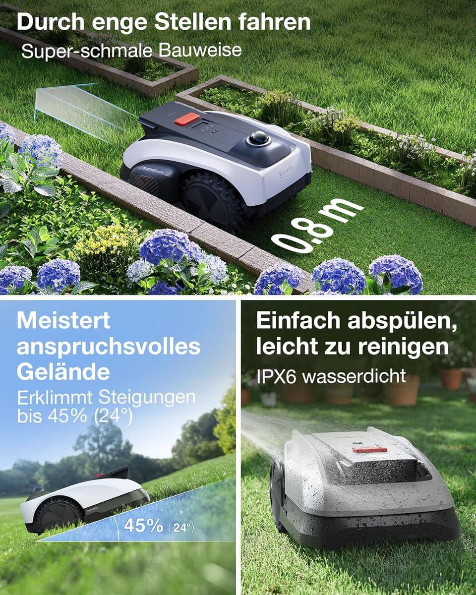 Ecovacs Mähroboter » GOAT O1200 LiDAR PRO « AIVI 3D Dual‑LiDAR‑System