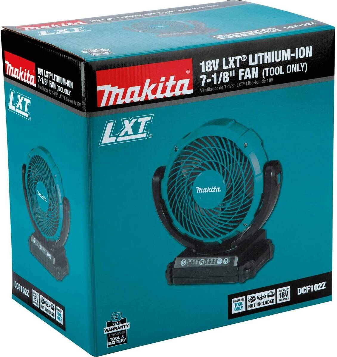 Makita Akku-Lüfter » DCF102Z « inkl. Timer- und Schwenkfunktion