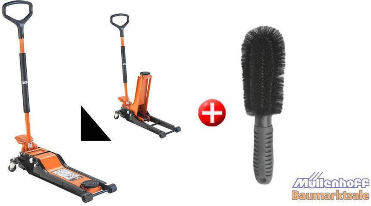 Bahco Wagenheber BH11500 - 1,5 Tonnen - 70-610mm - inkl. Felgenbürste
