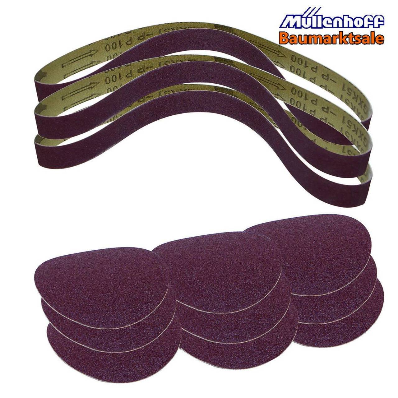 Scheppach Schleifpapier Satz - 12-teilig - passend für BD7500 / BTS 700