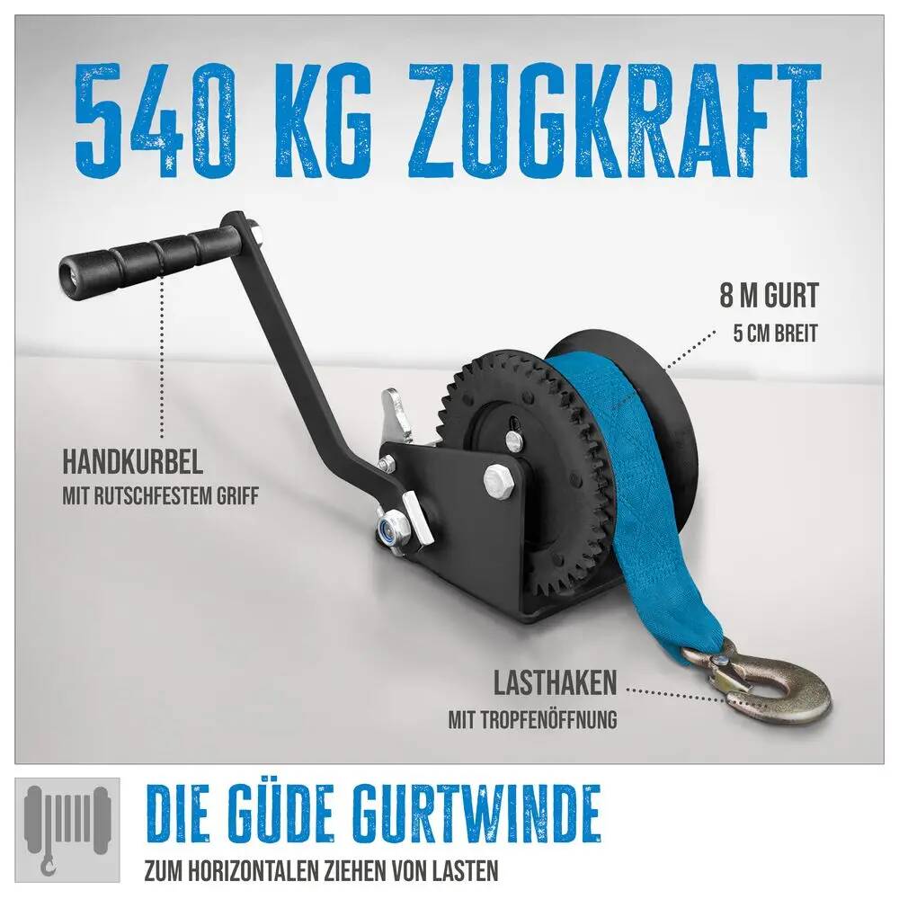 Güde Gurtwinde » GGHW 540/8 « 8 Meter, 540 kg Zugkraft