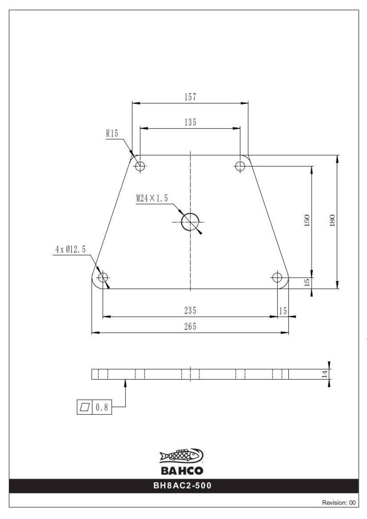 Bahco Motorständer » BH8AC2-500 « mit Getriebe - 500 kg