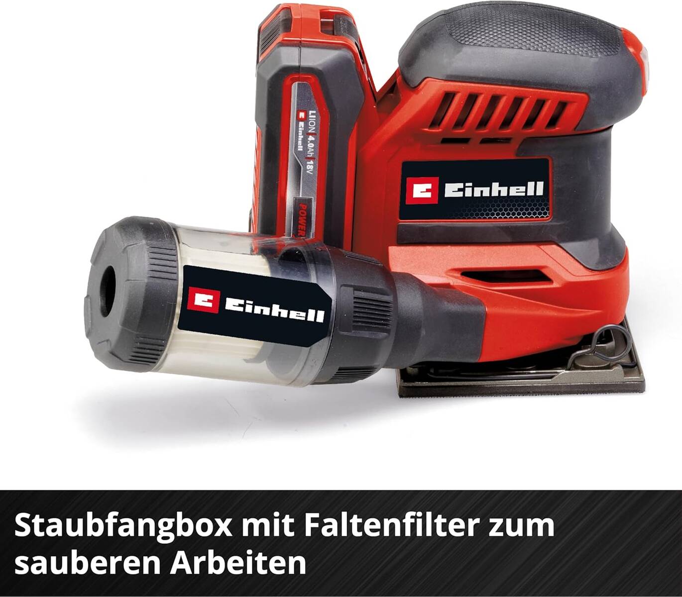 Einhell Akku-Faustschleifer » TE-OS 18/113 Li-Solo « Kletthaftung, 18 V