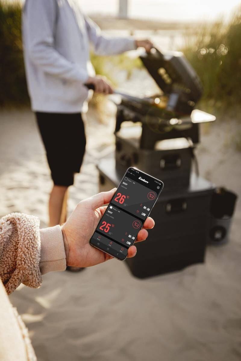 Enders Bluetooth-Thermometer » CELSIO II « LCD, 2-Fühler, appfähig