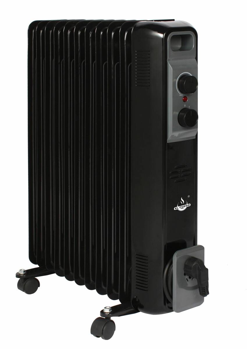 El Fuego Elektro-Ölradiator » AY7044 « Schwarze Edition - 11 Rippen