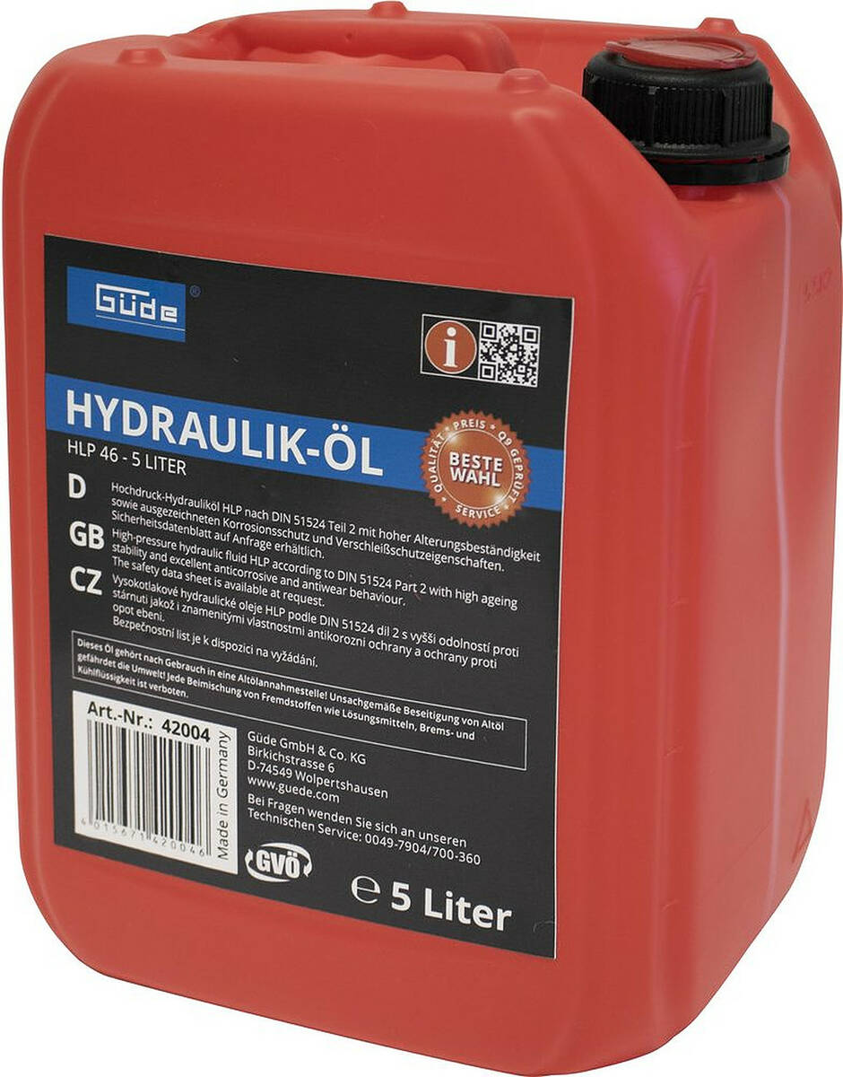 Güde Hydraulik-Öl » HLP 46 « 5 Liter, universell einsetzbar