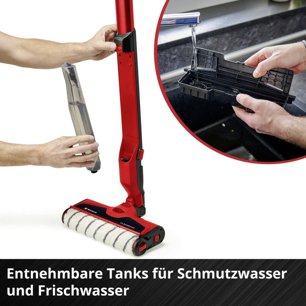 Einhell Akku-Hartbodenreiniger » CLEANEXXO « mit Boost-Mode, 18 V Solo