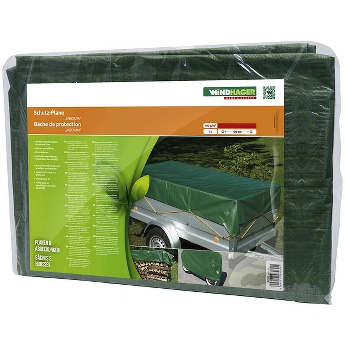 Windhager Schutzplane » 5x6 m 100 g/m² «  Grün