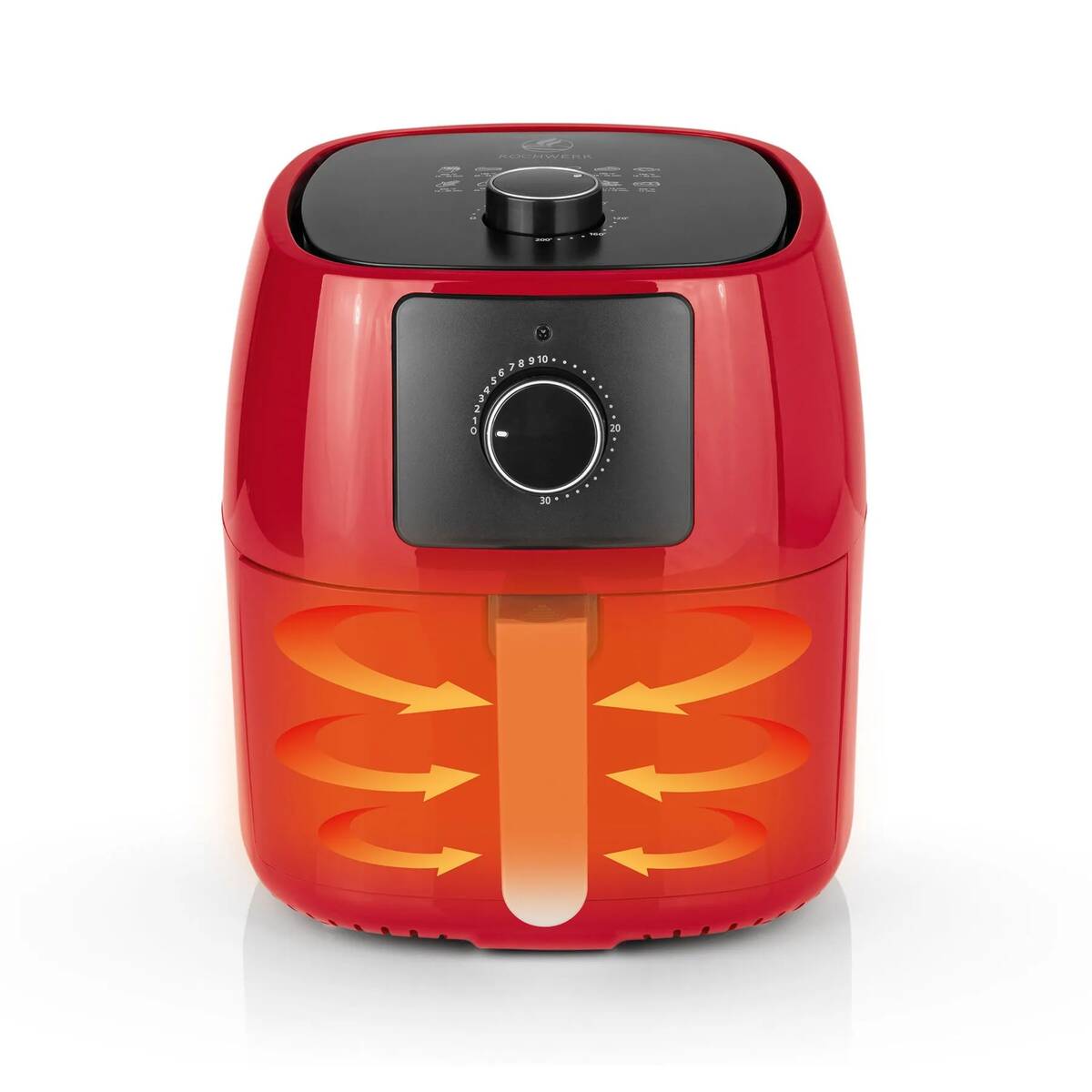 Kochwerk » Heißluft-Fritteuse « rot, 5 Liter, 1400 W, Timer, 200 Grad