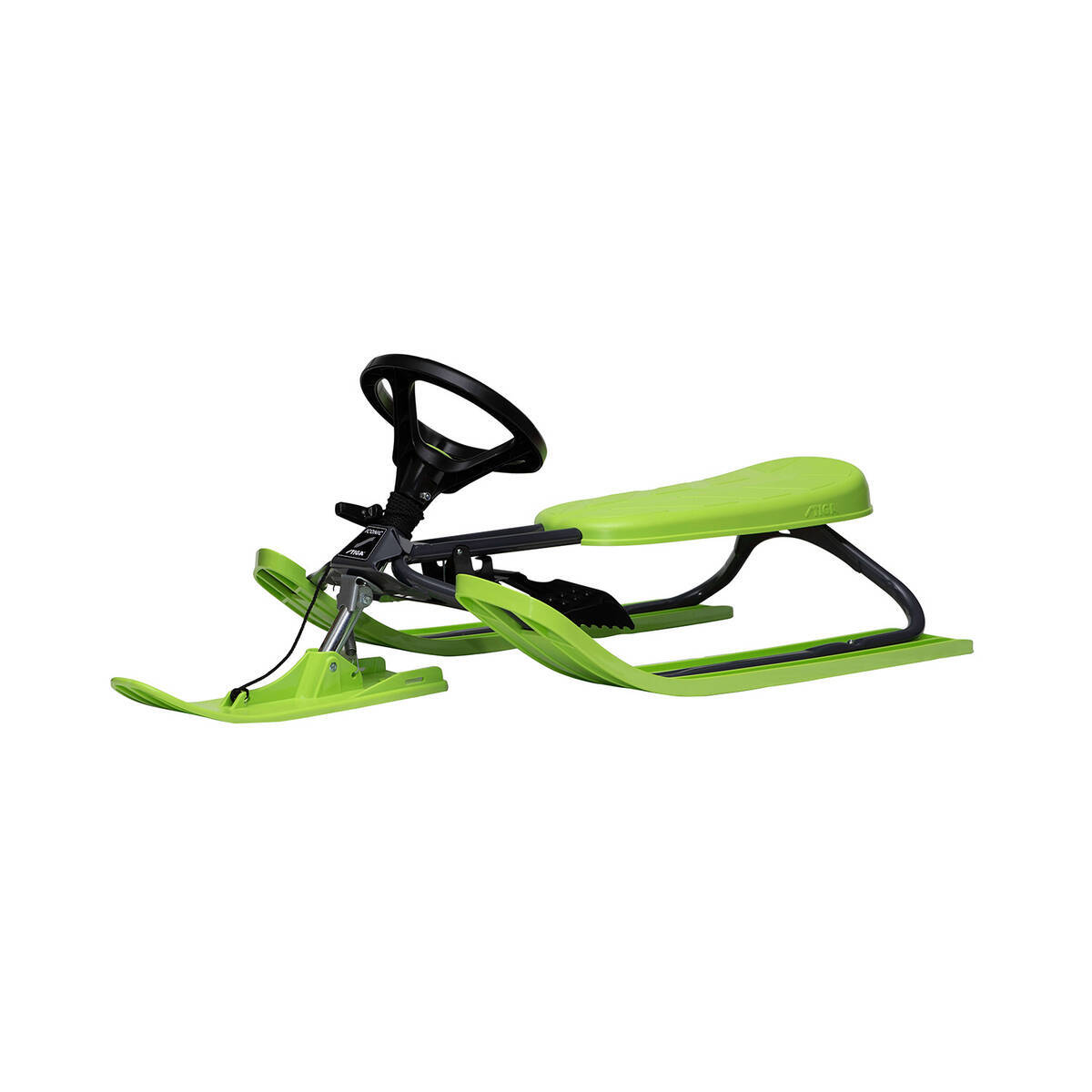 ♦ OUTLET ♦ Stiga Lenkschlitten » Snowracer Iconic « 3-Kufen, Fußbremse, Grün