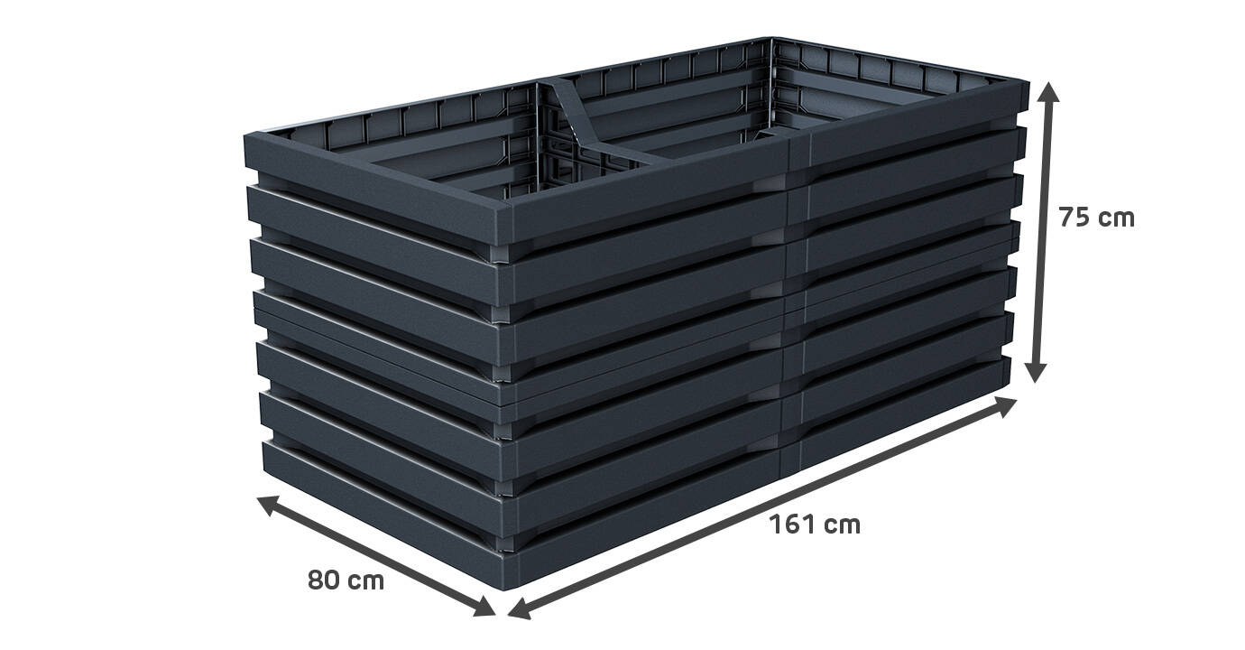 Garantia Hochbeet » Skyline « Klick-System, 161 x 80 x 75 cm
