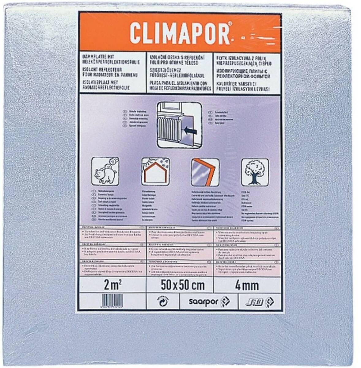 Dämmplatten für Heizung » 50x50cm 2m² « Alukaschiert