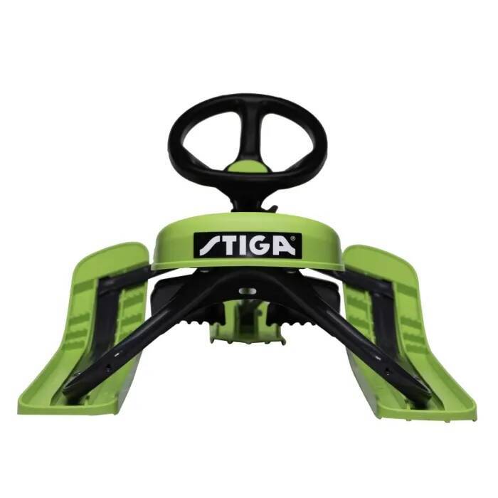 ♦ OUTLET ♦ Stiga Lenkschlitten » Snowracer Iconic « 3-Kufen, Fußbremse, Grün