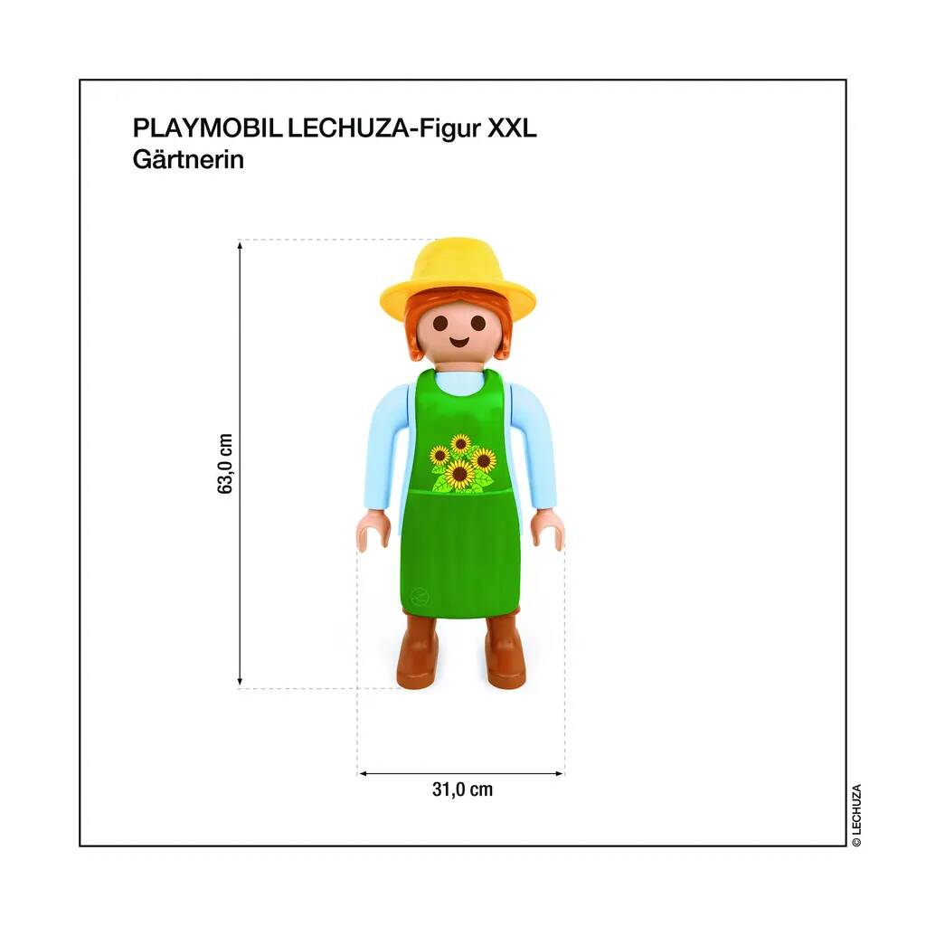Lechuza Playmobil » Gärtnerin Sonnenblume « Mega Figure, 60 cm