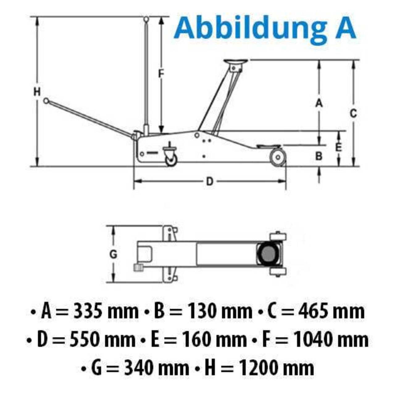 Güde Rangierwagenheber GRH 3/470, Wagenheber, Heber, 3t, Werkstatt