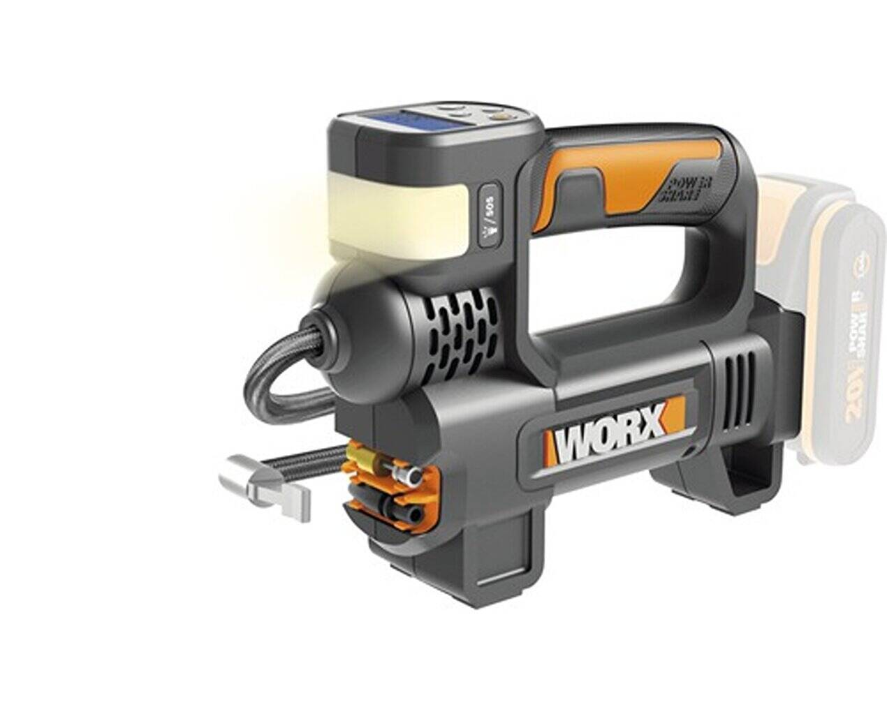 ♦ OUTLET ♦ Worx Akku-Kompressor » WX092.9 « 20 Volt - ohne Akku