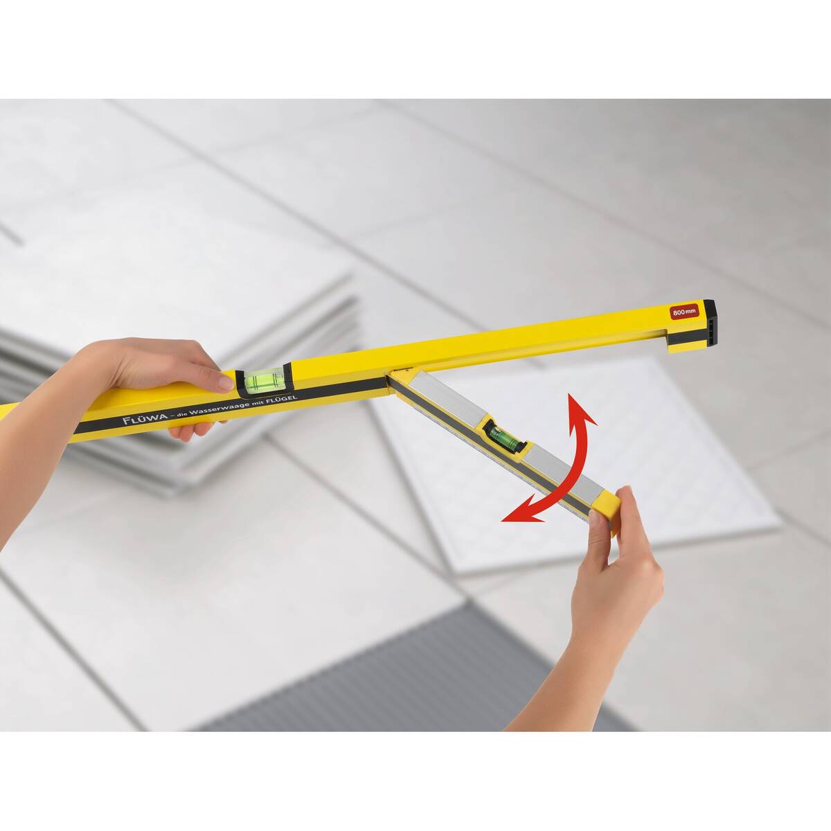 FLÜWA Wasserwaage » 09522 « 80 cm, schwarz-gelb