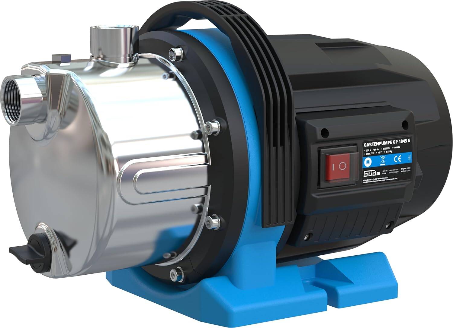 Güde Gartenpumpe » GP 1045 E « inkl. Edelstahl-Gehäuse, Noryl-Laufrad