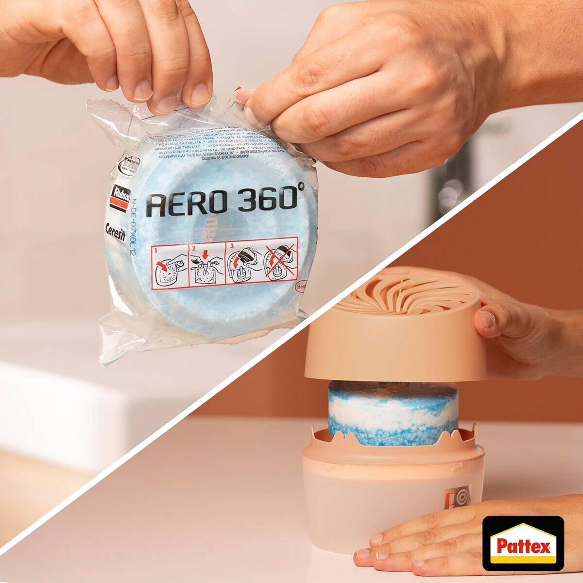 Pattex Luftentfeuchter AERO 360° » Peach « inkl. 1x Tab