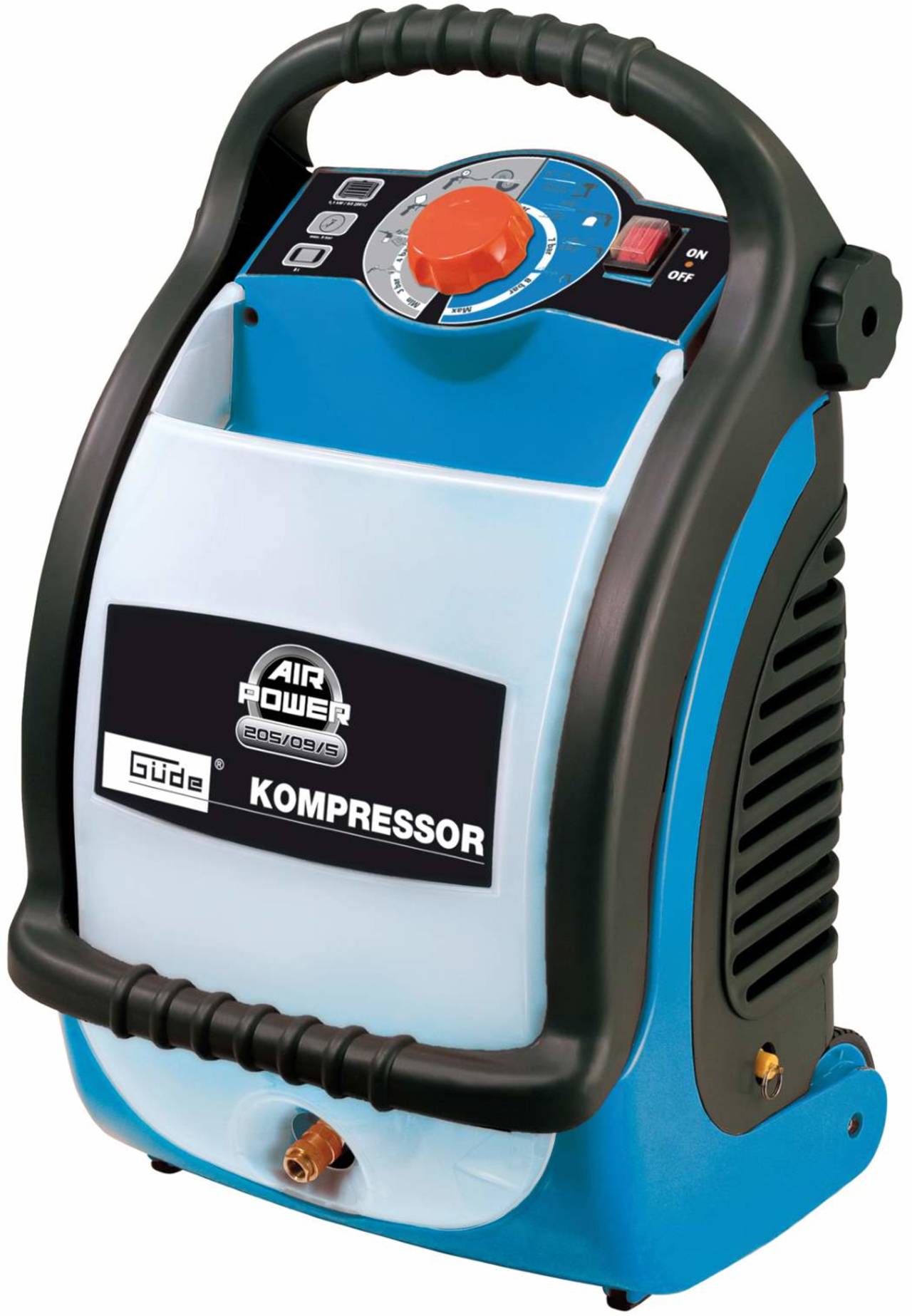 Güde ölfrei Kompressor Airpower 205/09/5, Kolbenkompressor, Druckluft