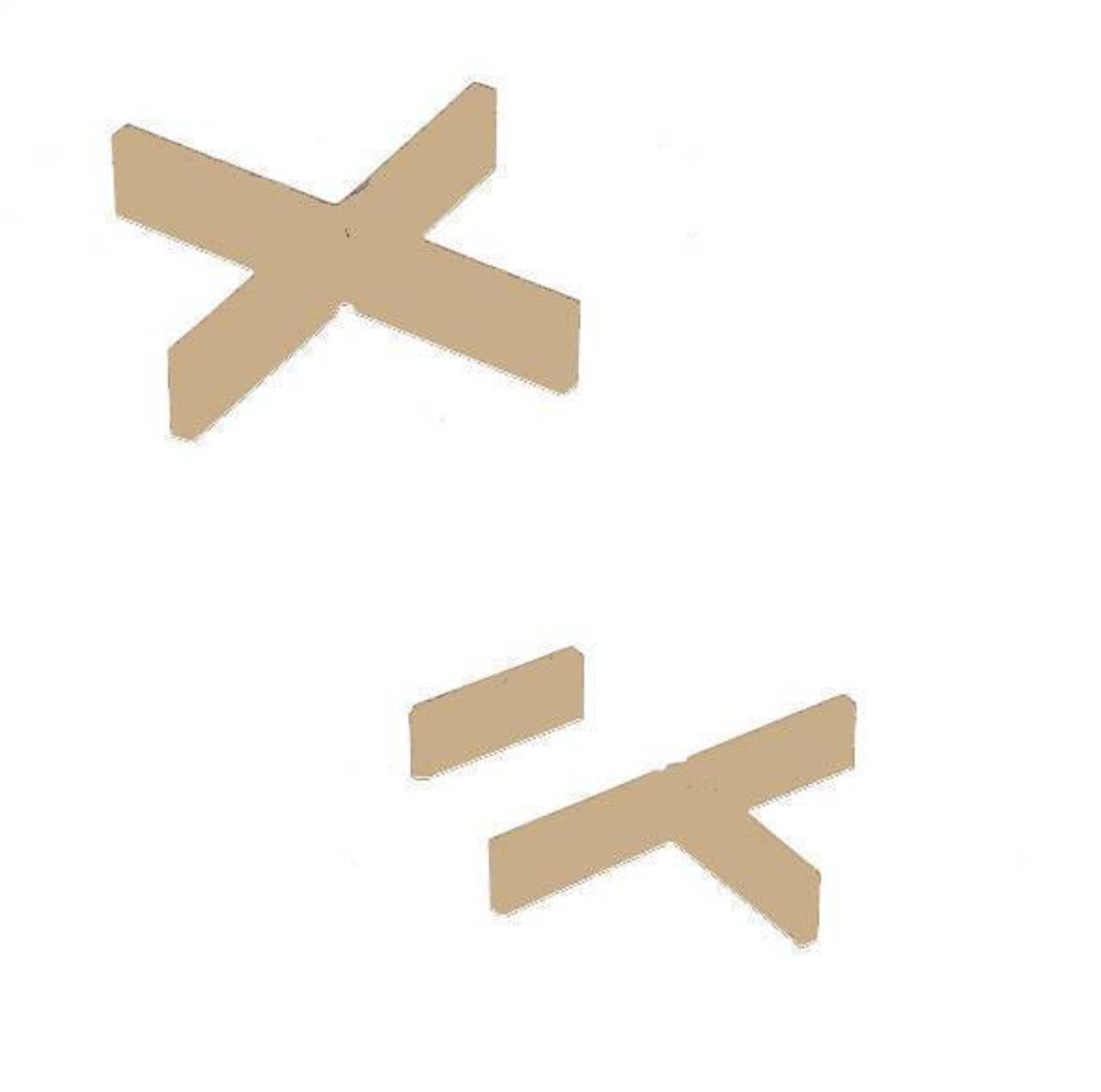 Mr. Gardener Fugenkreuz, 50 Stk., Braun, 55x55 mm, Stärke 3mm