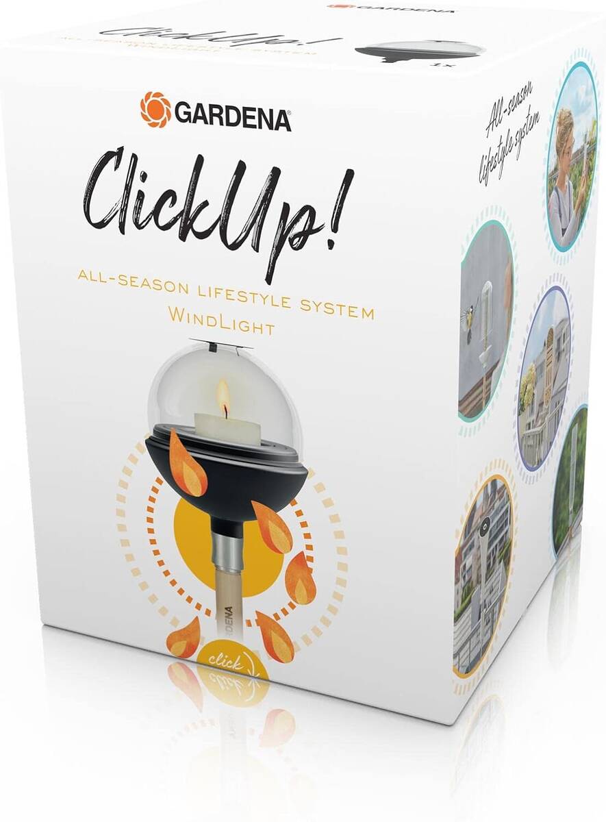Gardena ClickUp! » Windlicht « Garten-Lifestyle Umgebungslicht