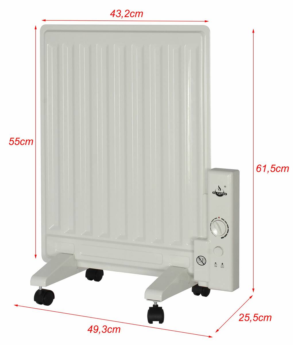 El Fuego Öl-Panelheizer » AY4961 « 400 W - inkl. Thermostat