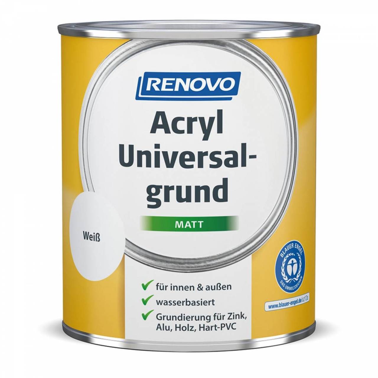 RENOVO Acryl Universalgrund » Weiß « matt - 750 ml