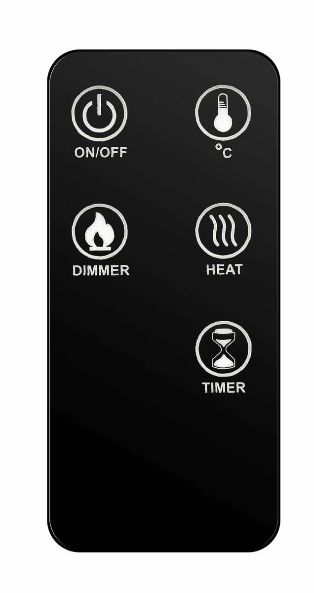 El Fuego Elektrokamin » Wien II « AY0719, schwarz, dimmbar, mit Timer