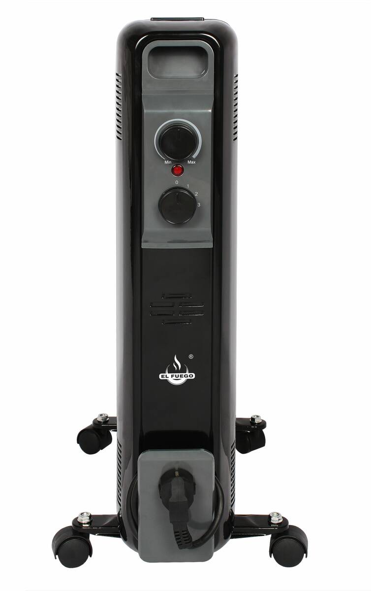 El Fuego Elektro-Ölradiator » AY7044 « Schwarze Edition - 11 Rippen