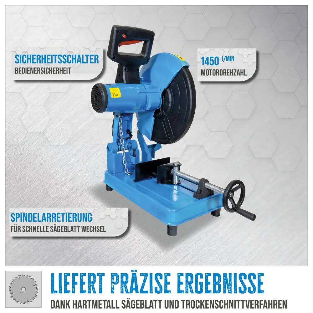 Güde Metallkreissäge » GMK 355-2.3 « inkl. Schraubstock, HM-Sägeblatt