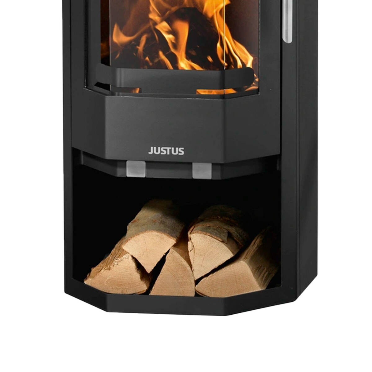 Justus Kaminofen » Usedom 5 D « Zeitbrand, Schwarz, Stahl, 5,5 kW