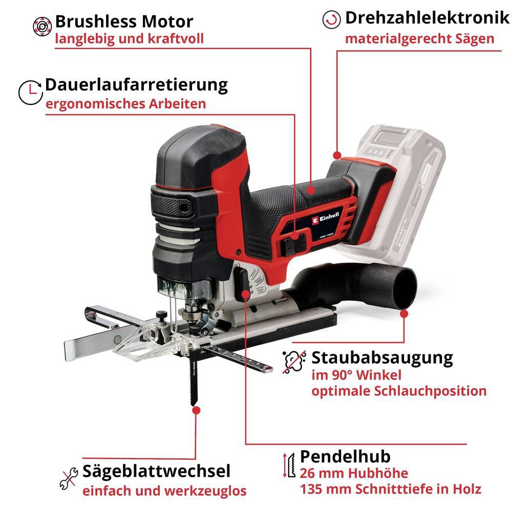 Einhell Professional Akku-Stichsäge » TP-JST 18/135 Li BL-Solo « 18 V