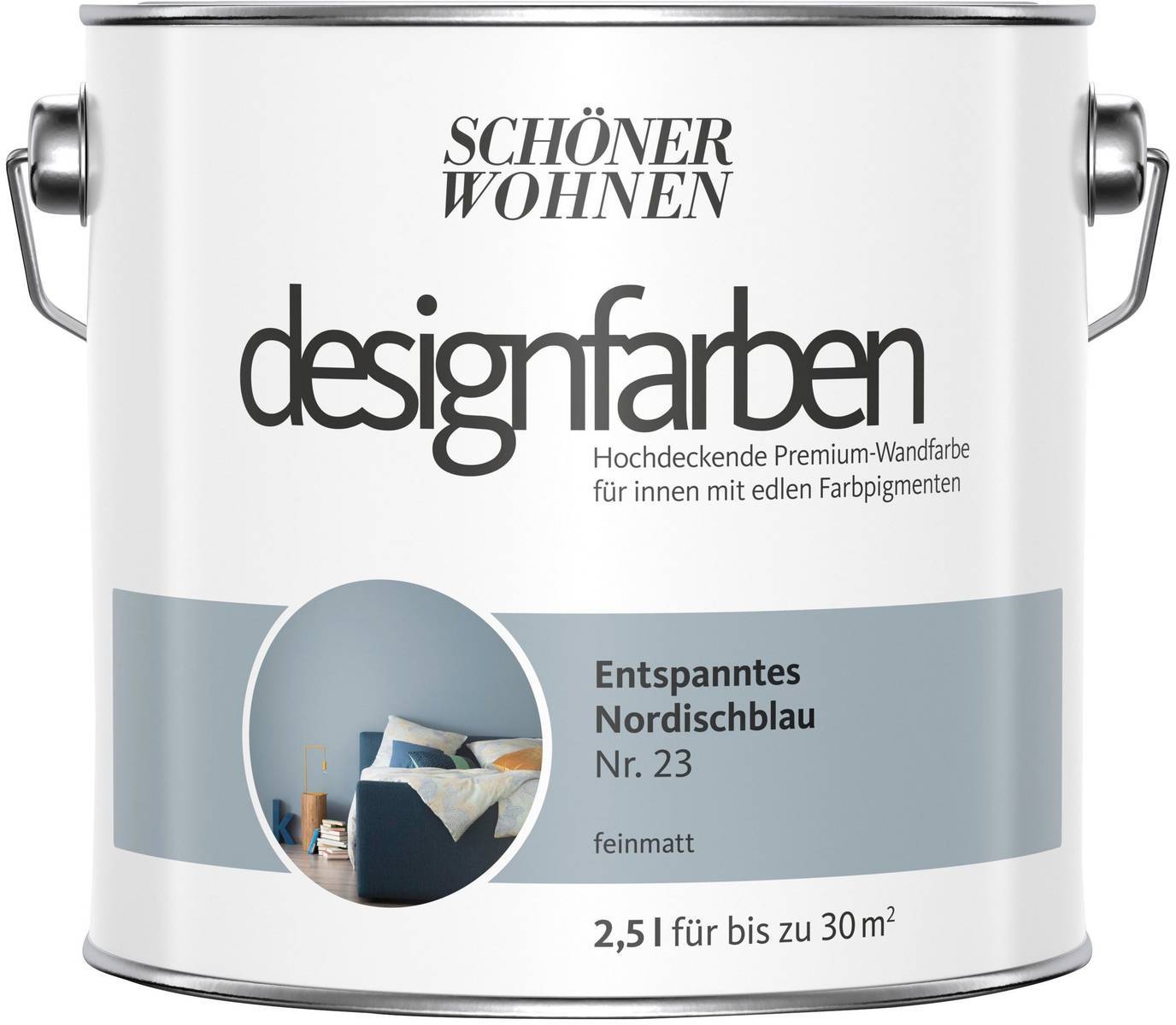 SCHÖNER WOHNEN designfarben » Entspanntes Nordischblau « matt - 2,5 l