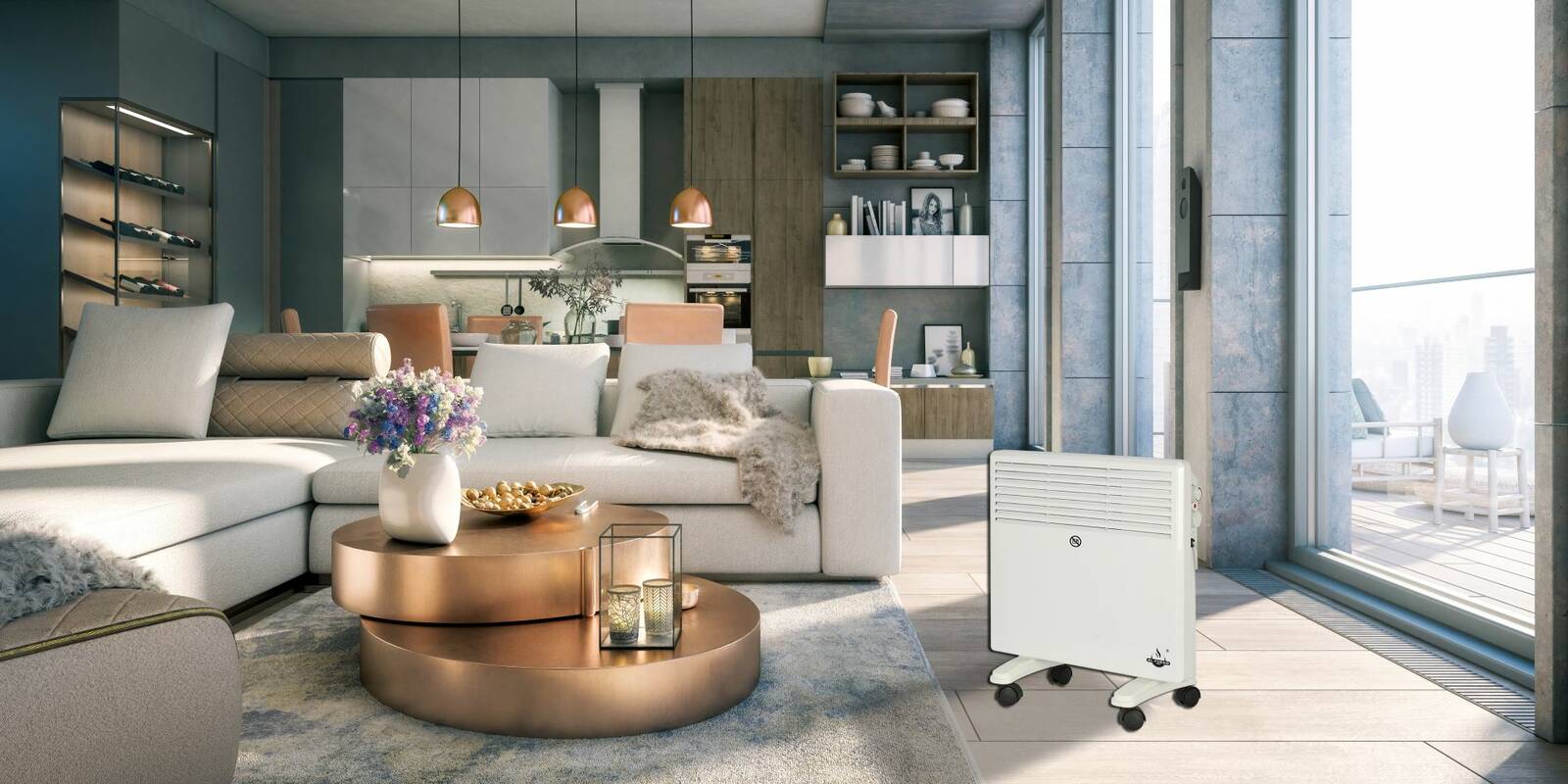 El Fuego Heizkonvektor » AY4951 « 2 Heizstufen & Thermostat 1000 Watt