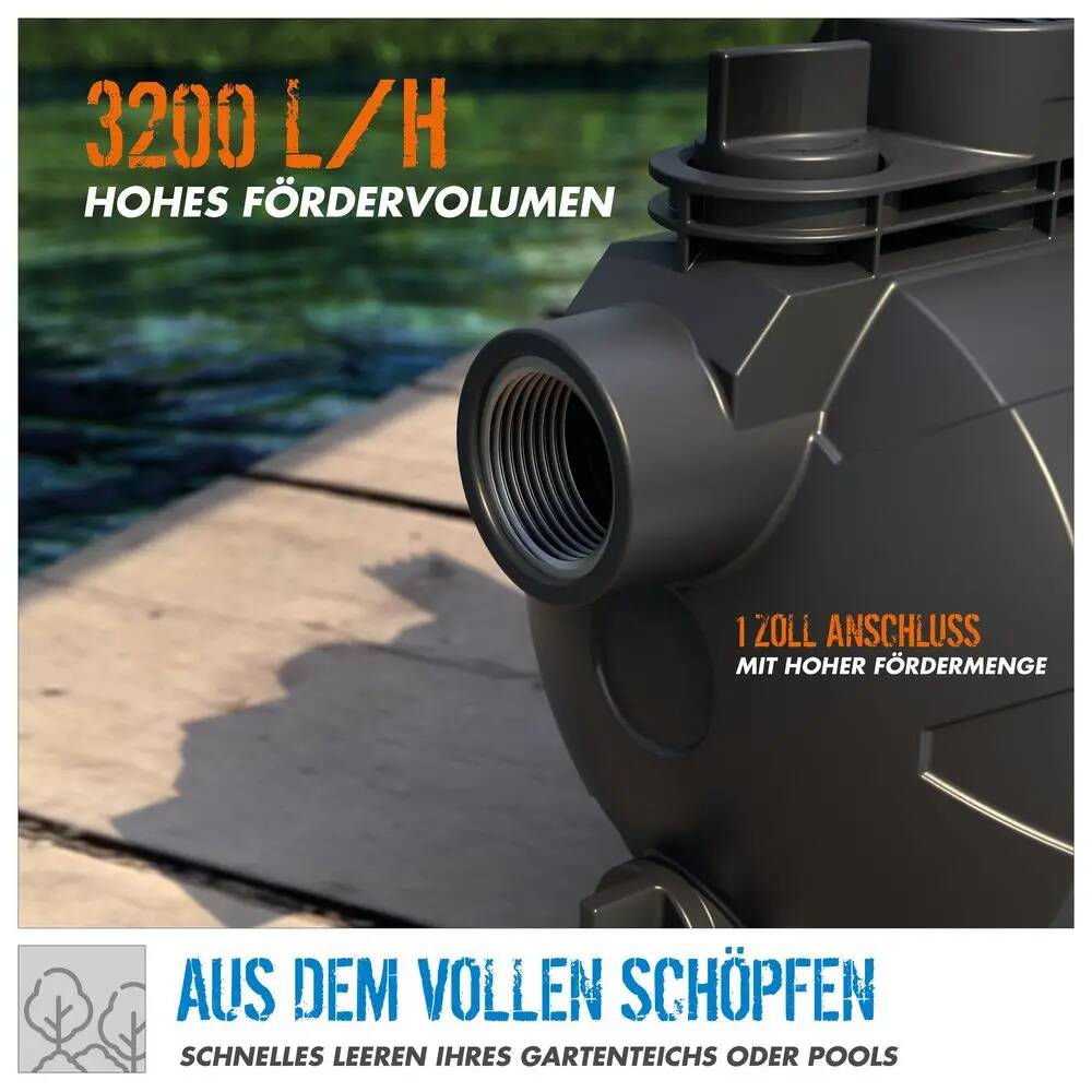 Güde Gartenpumpe » GP 6035 « Thermoschutz, schlagfestes Gehäuse, 600 W