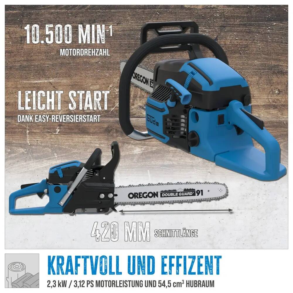 Güde Benzin-Kettensäge » KS 450-55 « Anti-Vibration, Leichtstartsystem