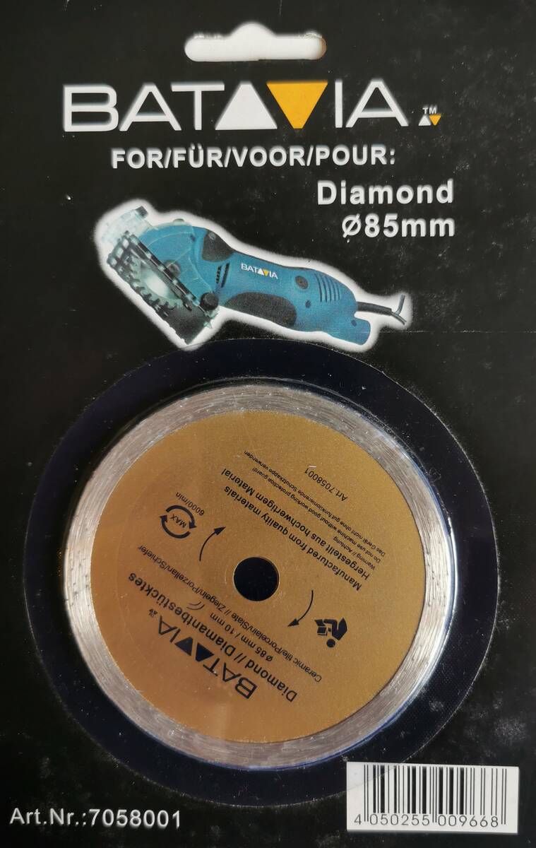 BATAVIA Kreissägeblatt » Diamond « 85 mm Durchmesser, 2 Stück