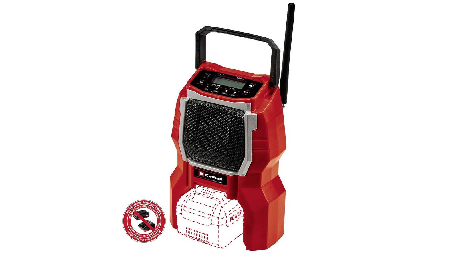 Einhell Akku-Radio » TC-RA 18 Li BT Solo « 18V Mit Bluetooth, FM-Radio