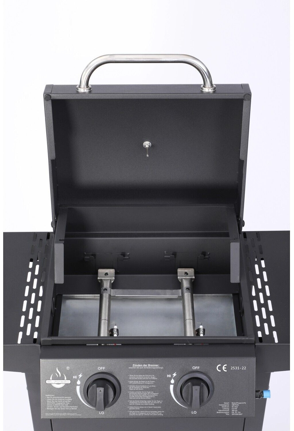 El Fuego Gasgrill » San Jose « 2 Brenner, Thermometer, 5 kW