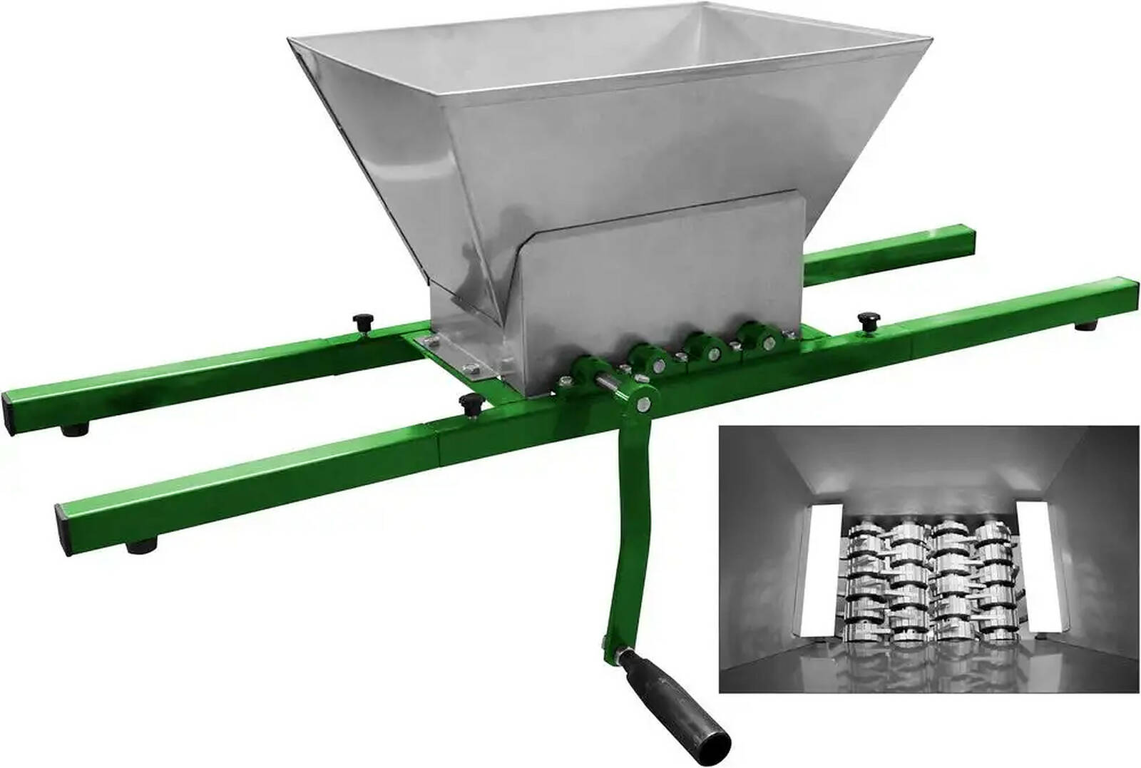 Güde Obstmühle » OM15 « Große Kurbel, 15 Liter Edelstahltrichter