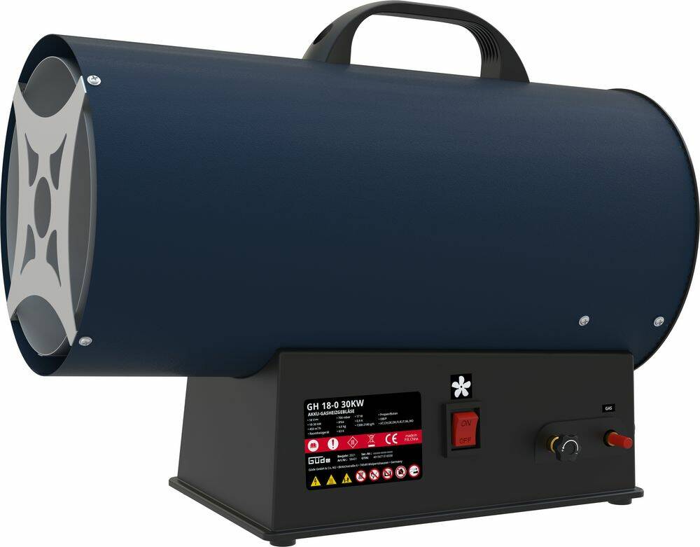 Güde Akku-Gasheizgebläse » GH 18-201-05 « inkl. 2.0 Ah Akku & Zubehör