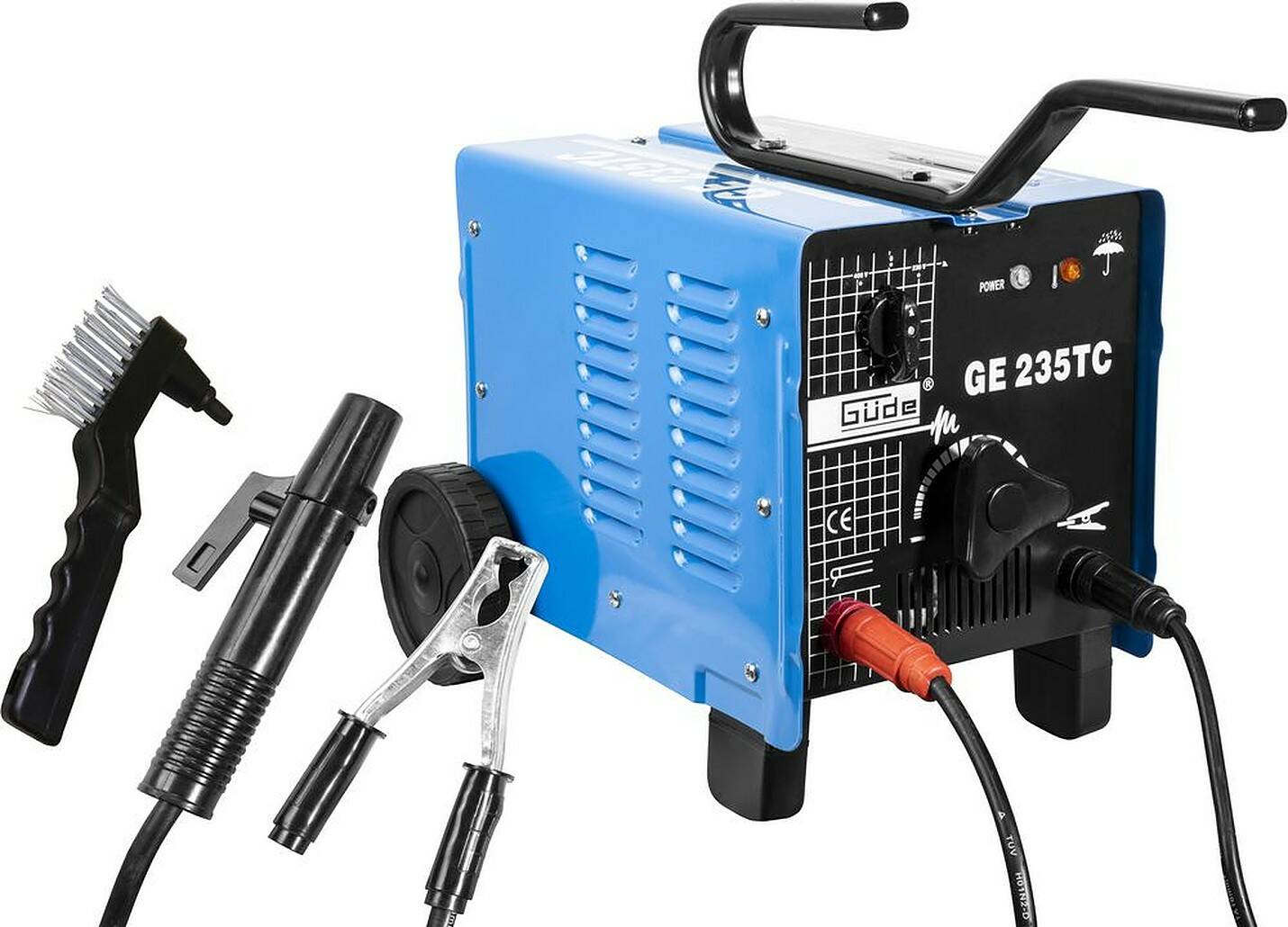 Güde Elektrodenschweissgerät » GE 235TC « Mit Schlackenhammer & Bürste