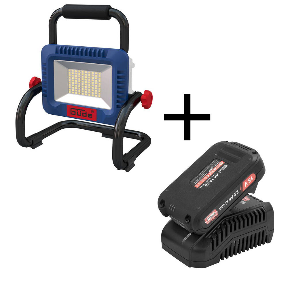 Güde Akku-LED-Strahler » LS-18 « Set inkl. - Akku & Ladegerät
