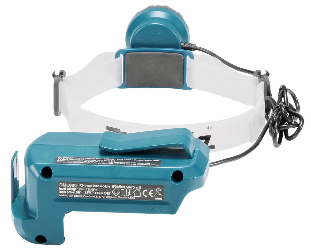 Makita LED Akku Stirnlampe » DML800 « 18V-LXT, 2000 lx, Gürtelclip