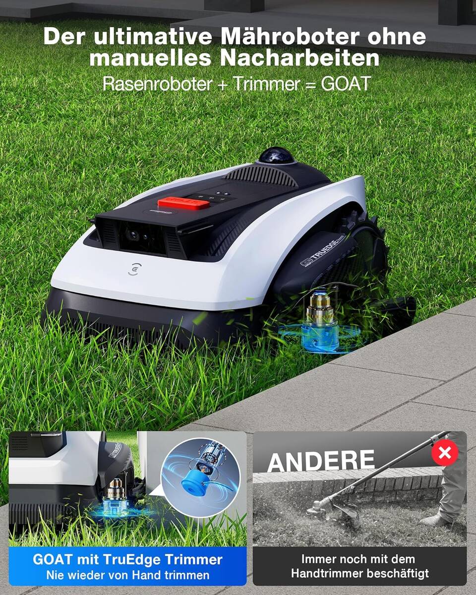 Ecovacs Mähroboter » GOAT O1200 LiDAR PRO « AIVI 3D Dual‑LiDAR‑System